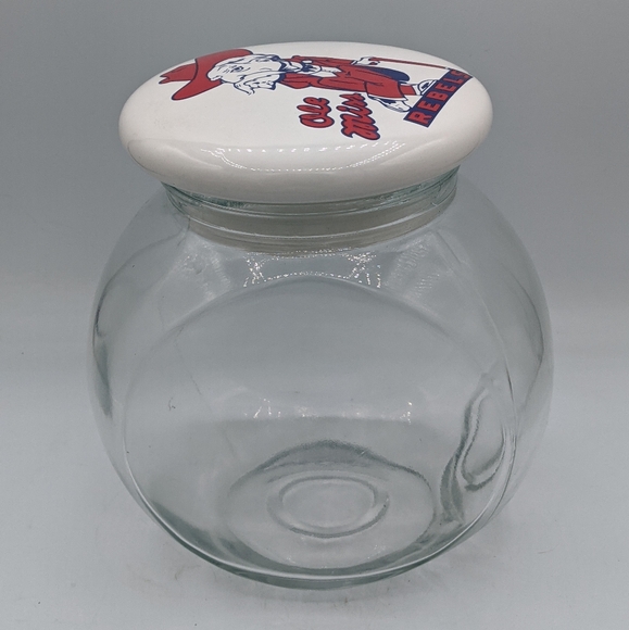 2004 Ole Miss Rebels Colonel Reb Cookie Candy Counter Snack Jar - Picture 6 of 10